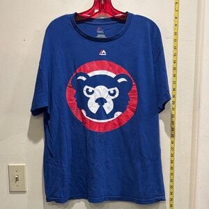 Majestic Blue Cubs Logo Men's Tee